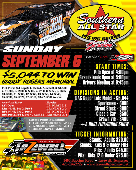 Buddy Rogers Memorial Wraps Up Tripleheader on Sunday at Tazewell