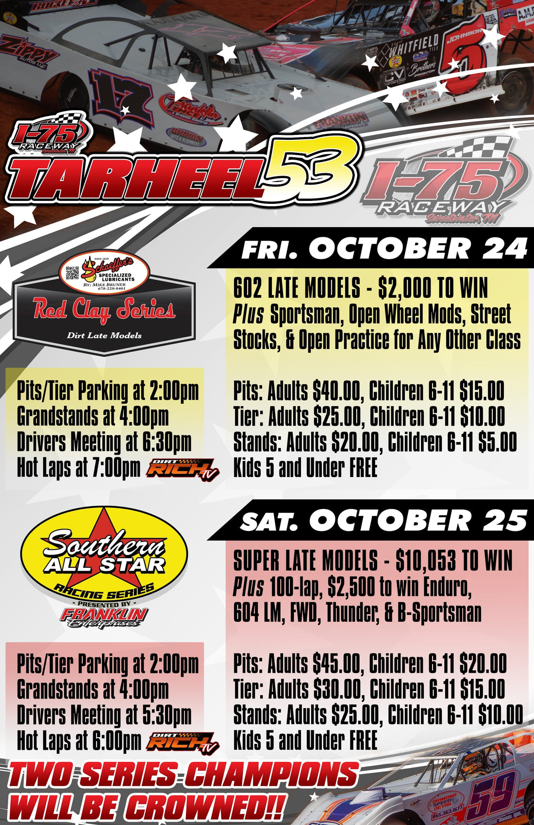 Southern All Star Dirt Racing Series Closes Out 2025 Campaign with Tarheel 53 at I-75 Raceway