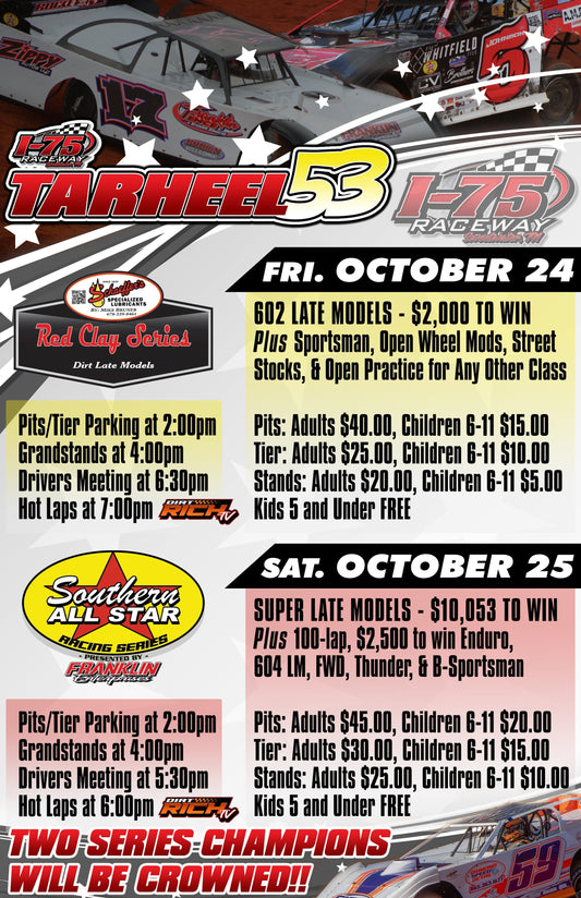Southern All Star Dirt Racing Series Closes Out 2025 Campaign with Tarheel 53 at I-75 Raceway